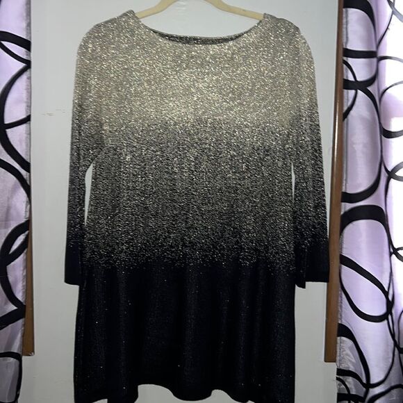 Ruby Rd. Women Long Sleeve Sequins Sweater Shimmer Glitter Gold Size Medium - Picture 1 of 11